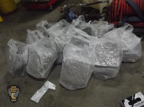 undefinedThe marijuana found in the vehicle. Photo via the Ohio State Highway Patrol website.